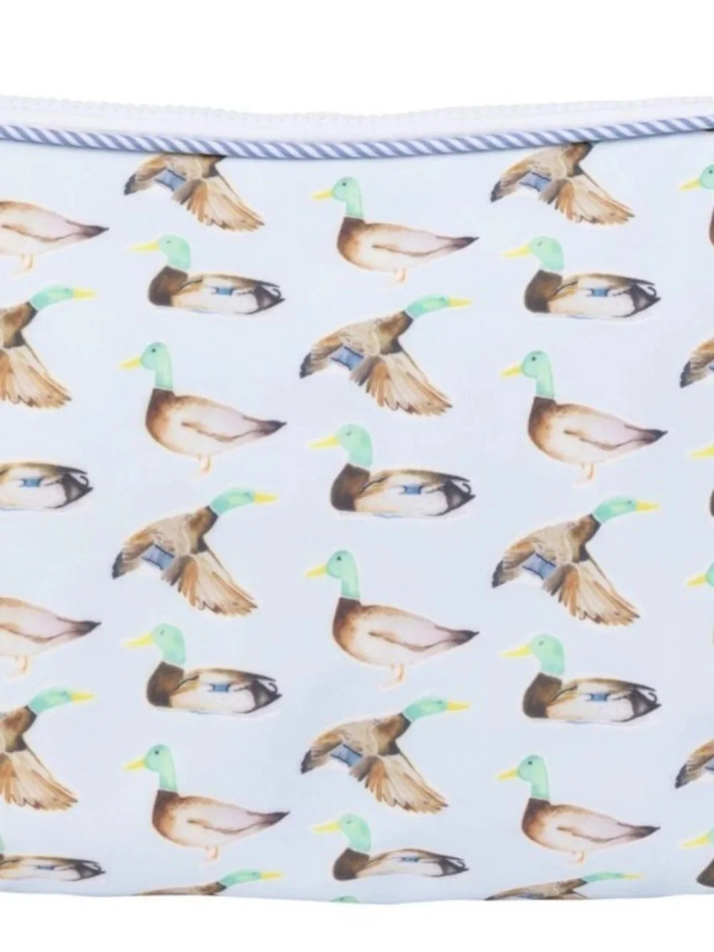 William monogrammed mallard ducks go bag water resistant wipeable embroidery